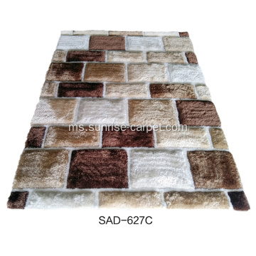 Poliester Silk Shaggy 3D Rug